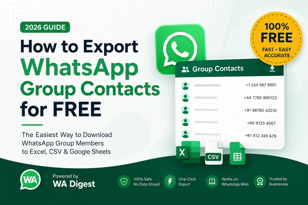 How to Export WhatsApp Group Contacts